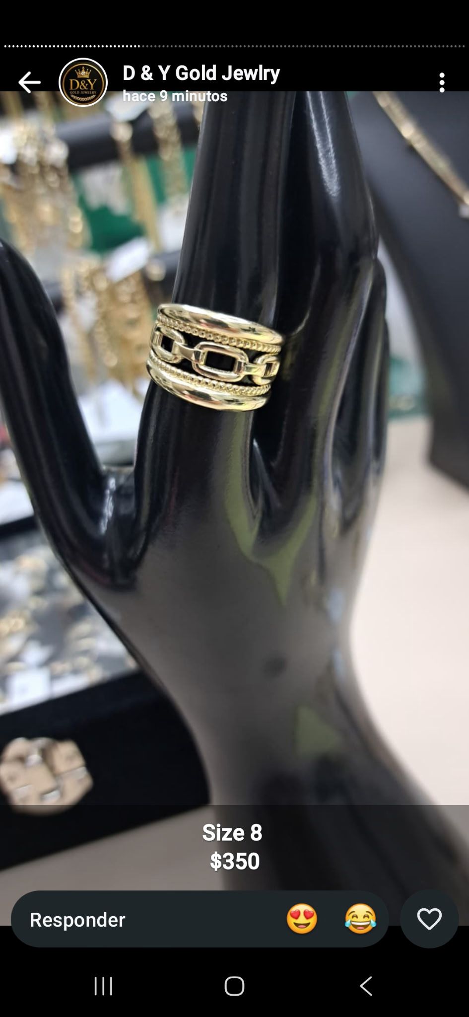 Anillo 10 kt original zize 8