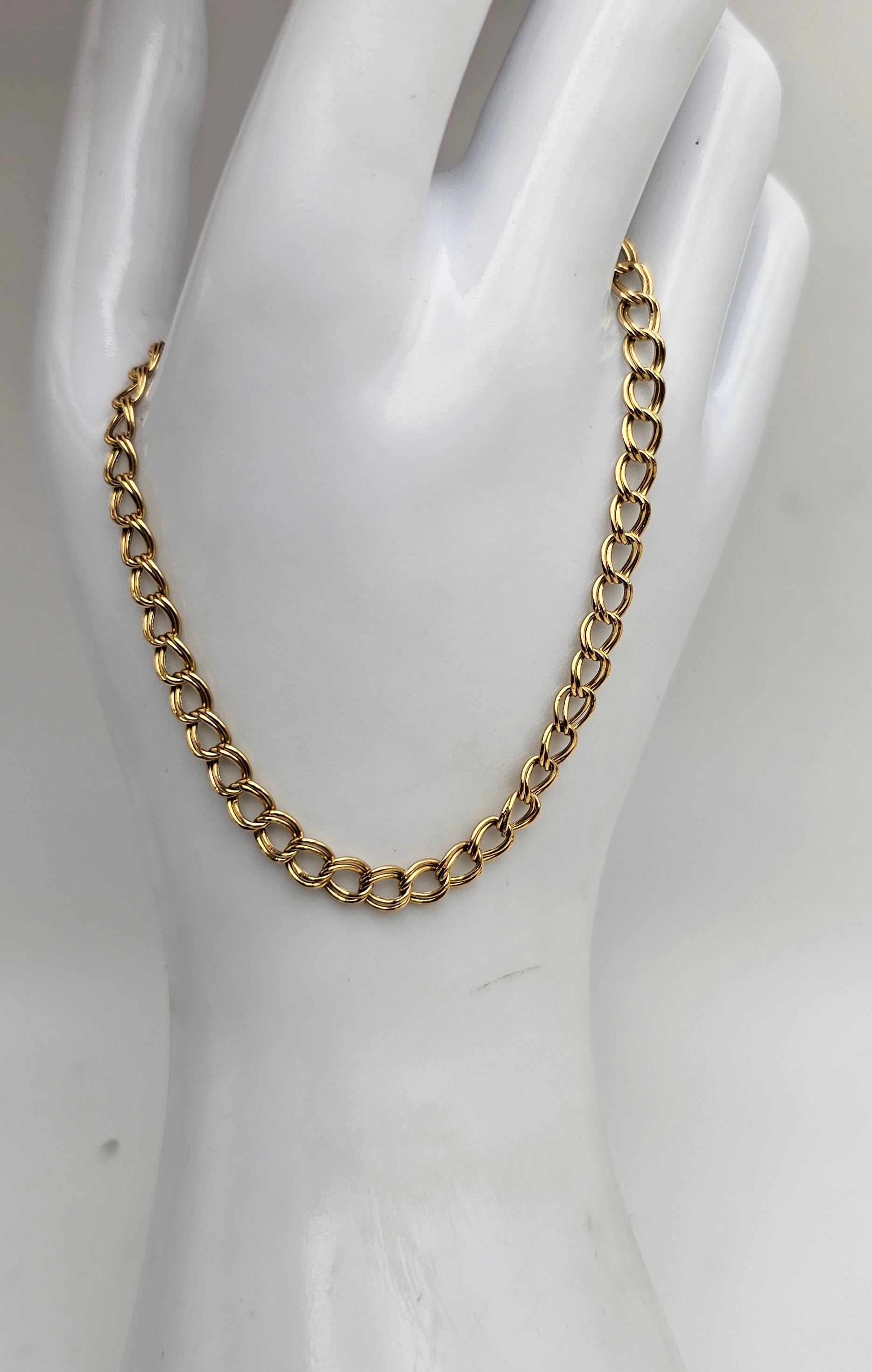 10K Gold Double Link Bracelet – 7.5 Inches