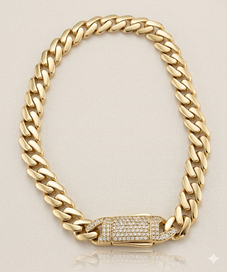 Manilla estilo monaco zize 7 por 6 mm ancho 10 kt original
