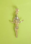 10KT Two-Tone Jesus Pendant