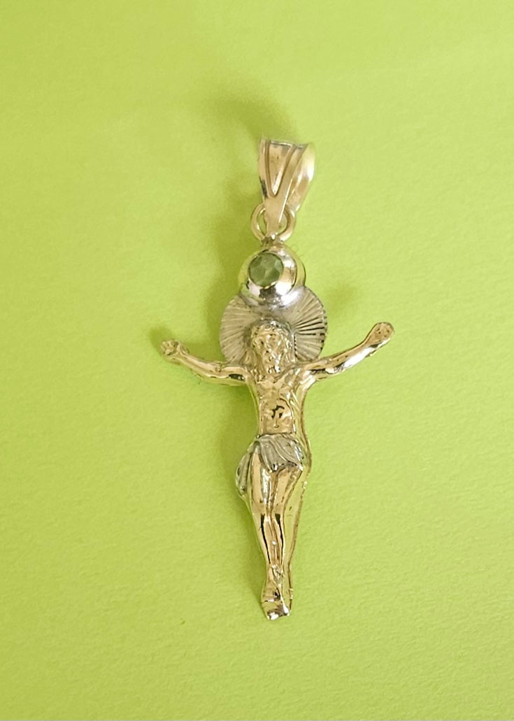 10KT Two-Tone Jesus Pendant