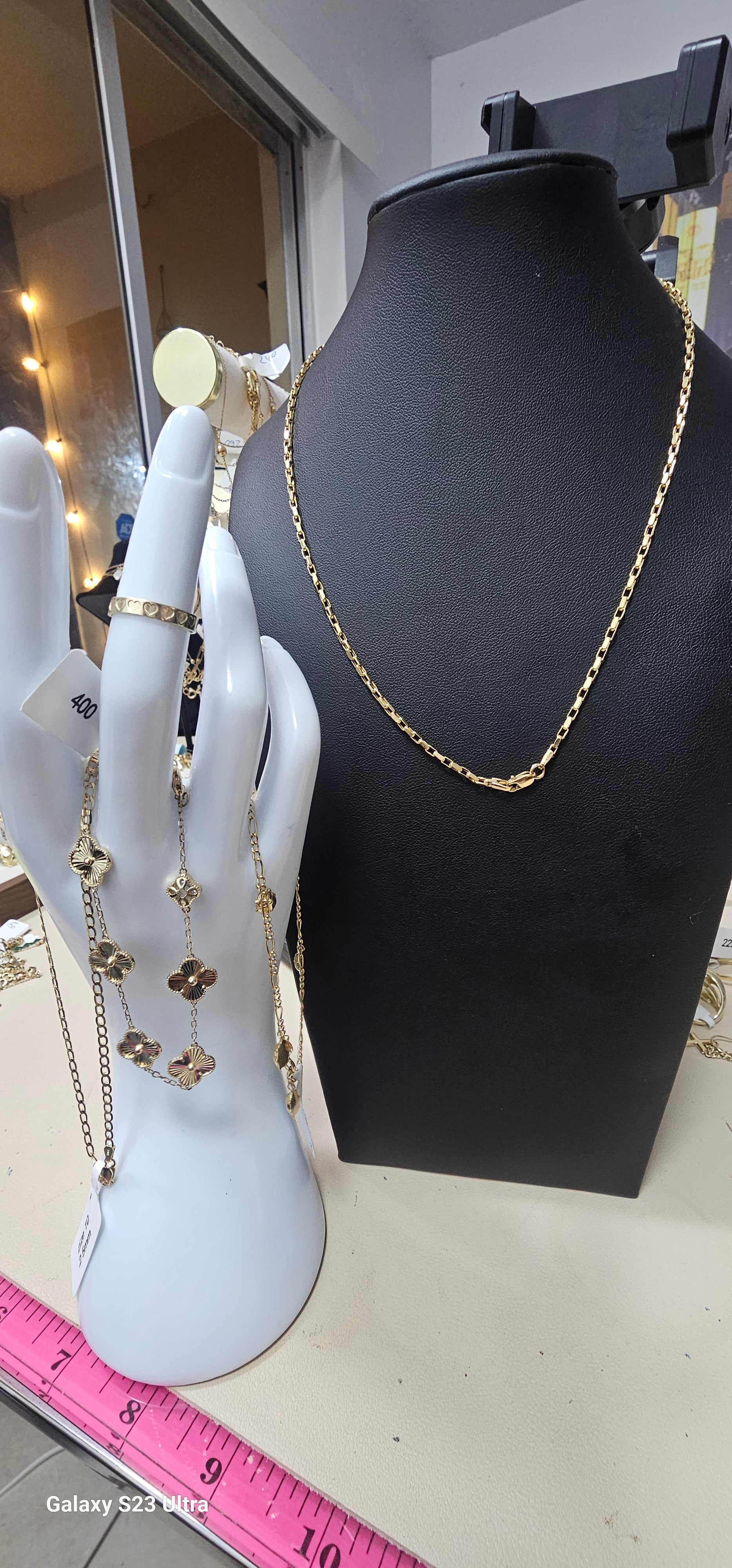 Oferta de dos manilla mas tobillera mas cadena mas anillo pie 10 kt original nuevo