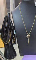 Set de cadena manilla aretes 10 kt italy