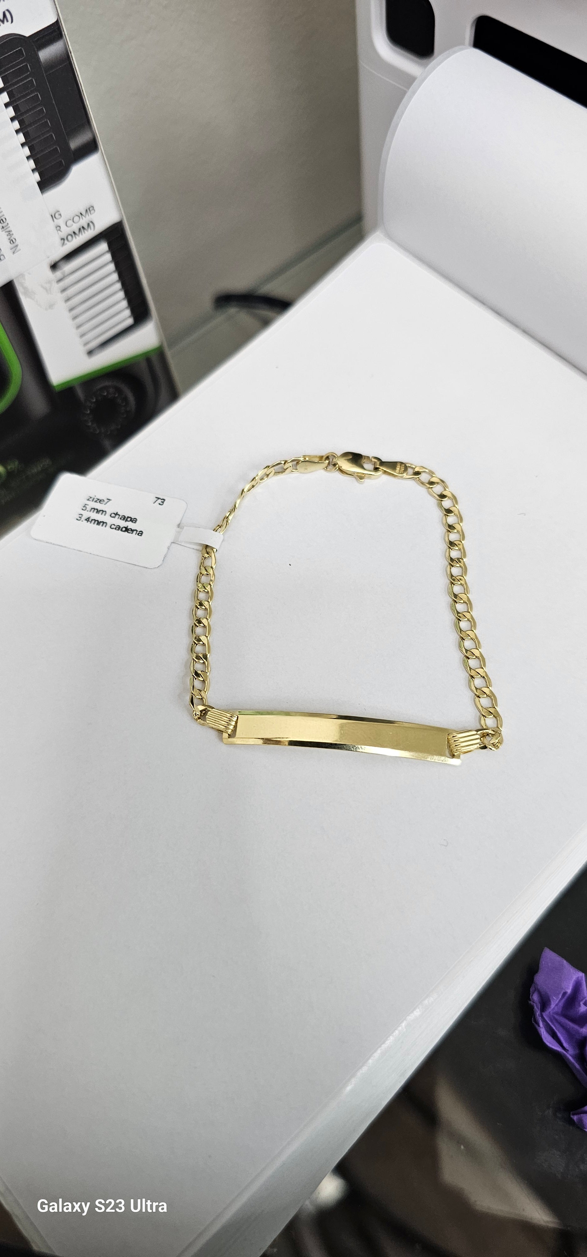 Hermosa manilla chapa 10 kt