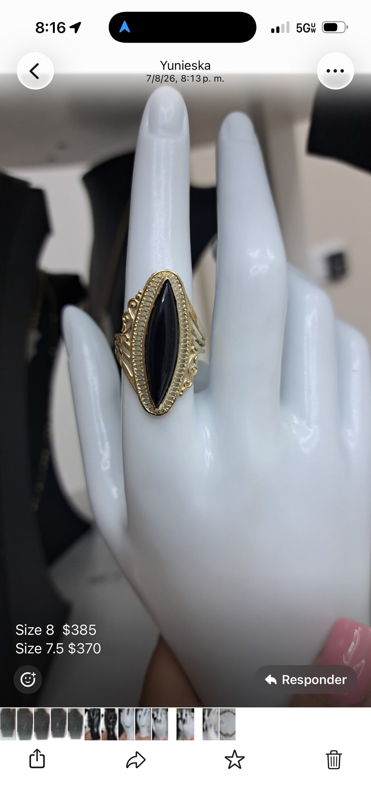 Anillo oro 10k