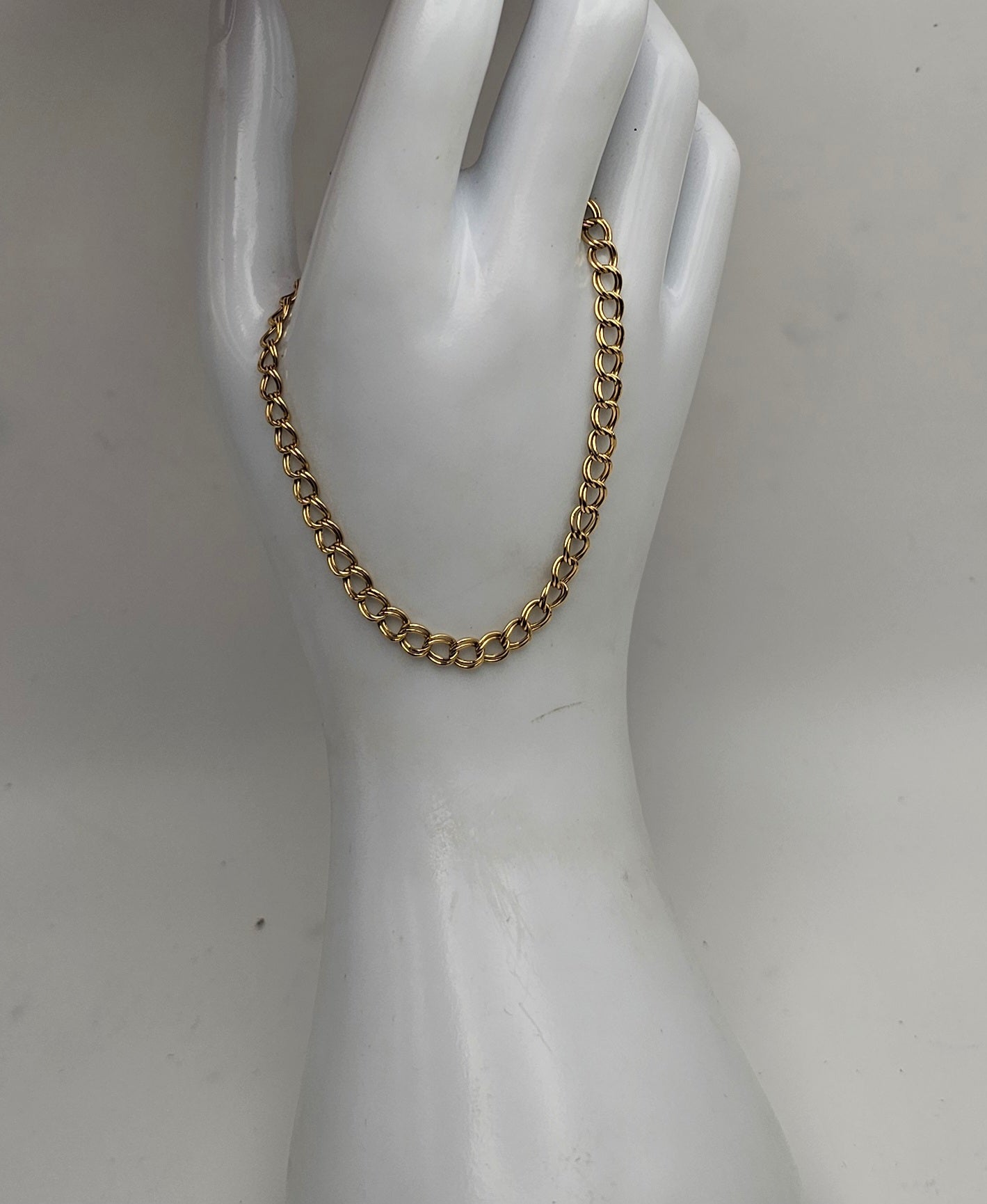 10K Gold Double Link Bracelet – 7.5 Inches
